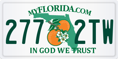 FL license plate 2772TW