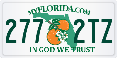 FL license plate 2772TZ