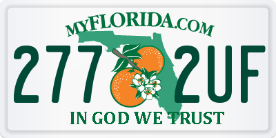 FL license plate 2772UF