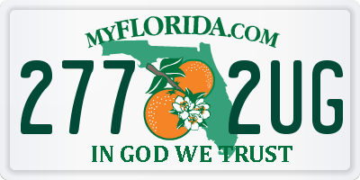 FL license plate 2772UG