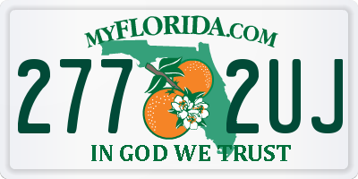 FL license plate 2772UJ