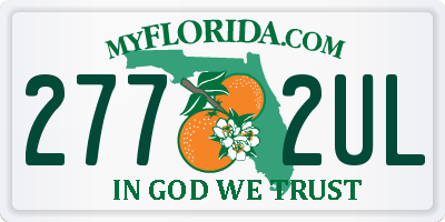 FL license plate 2772UL