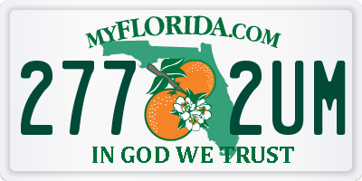 FL license plate 2772UM