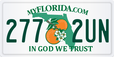 FL license plate 2772UN