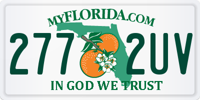 FL license plate 2772UV