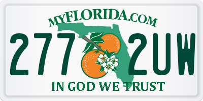FL license plate 2772UW