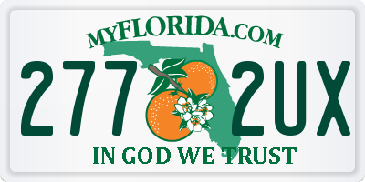 FL license plate 2772UX