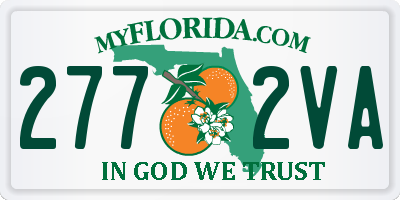 FL license plate 2772VA