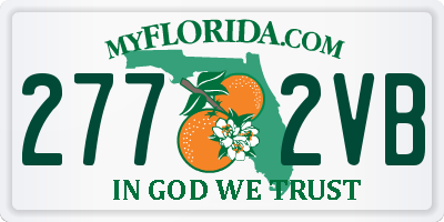 FL license plate 2772VB