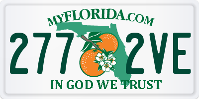 FL license plate 2772VE