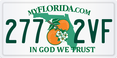 FL license plate 2772VF