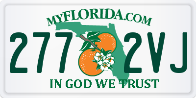 FL license plate 2772VJ