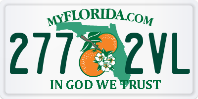 FL license plate 2772VL