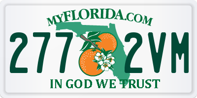 FL license plate 2772VM