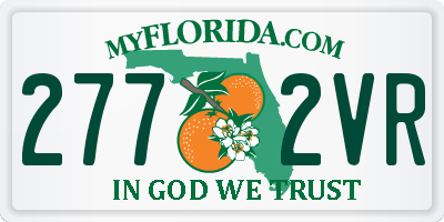 FL license plate 2772VR