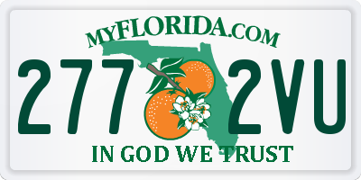 FL license plate 2772VU