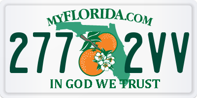 FL license plate 2772VV