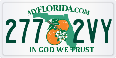 FL license plate 2772VY