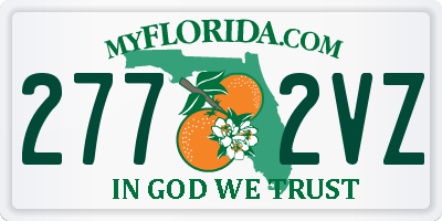 FL license plate 2772VZ