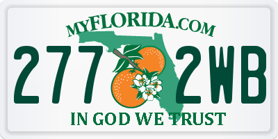 FL license plate 2772WB