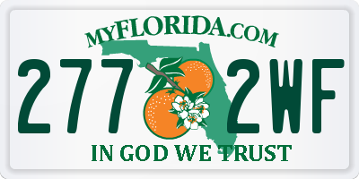 FL license plate 2772WF