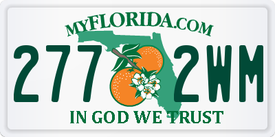 FL license plate 2772WM