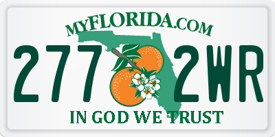 FL license plate 2772WR