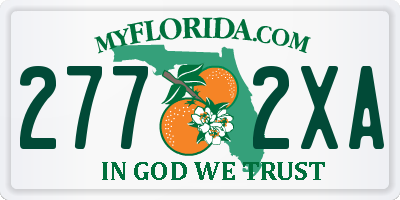 FL license plate 2772XA
