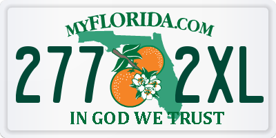 FL license plate 2772XL