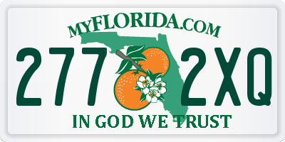 FL license plate 2772XQ