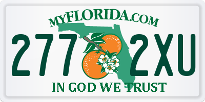 FL license plate 2772XU