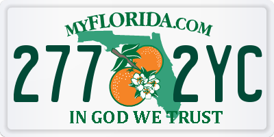 FL license plate 2772YC