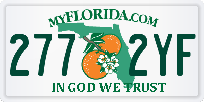 FL license plate 2772YF