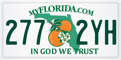 FL license plate 2772YH