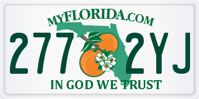 FL license plate 2772YJ
