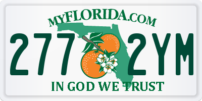 FL license plate 2772YM