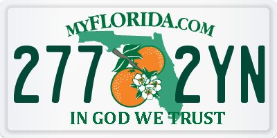 FL license plate 2772YN