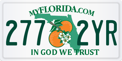 FL license plate 2772YR