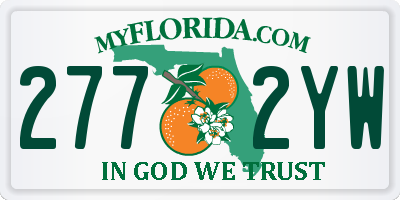 FL license plate 2772YW