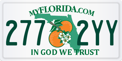 FL license plate 2772YY