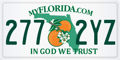 FL license plate 2772YZ