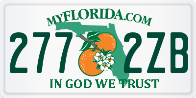 FL license plate 2772ZB