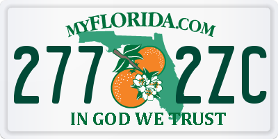FL license plate 2772ZC