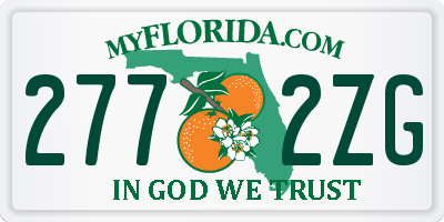FL license plate 2772ZG