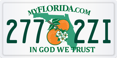 FL license plate 2772ZI