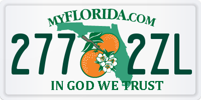 FL license plate 2772ZL