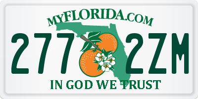 FL license plate 2772ZM