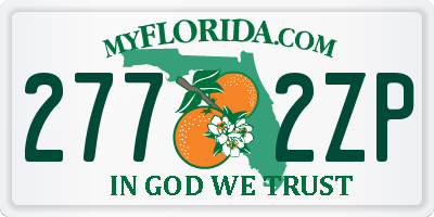 FL license plate 2772ZP