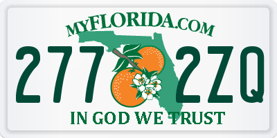 FL license plate 2772ZQ