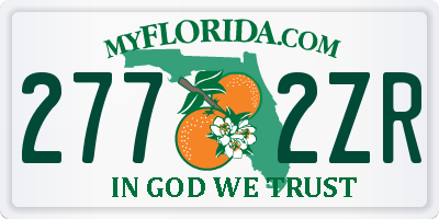 FL license plate 2772ZR
